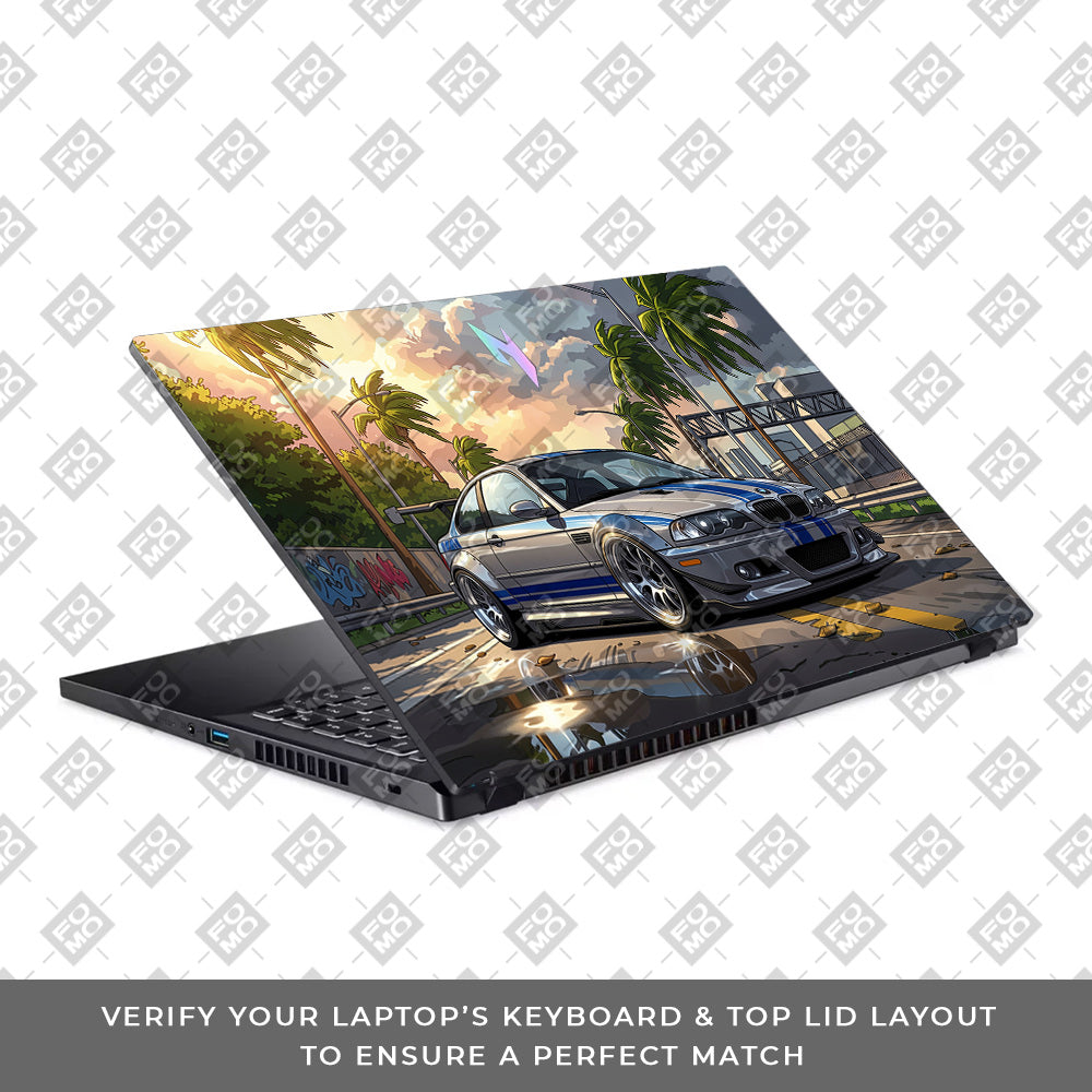 Street Icon BMW E46 Drift Legend Acer Nitro V ANV15 51 55CA Laptop Skin