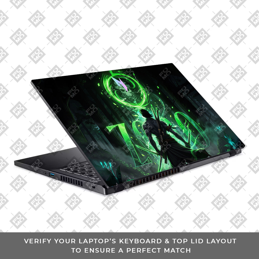 Zoro Green Aura Acer Nitro V ANV15 51 55CA Laptop Skin
