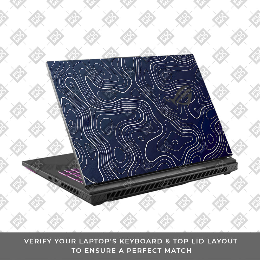 Fluid Lines Design Asus ROG Strix G16 G614J 3D Laptop Skin