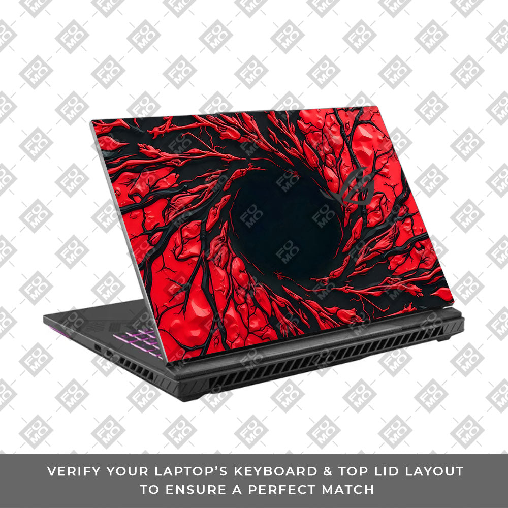 Spiderman Web Red Asus ROG Strix G16 G614J 3D Laptop Skin