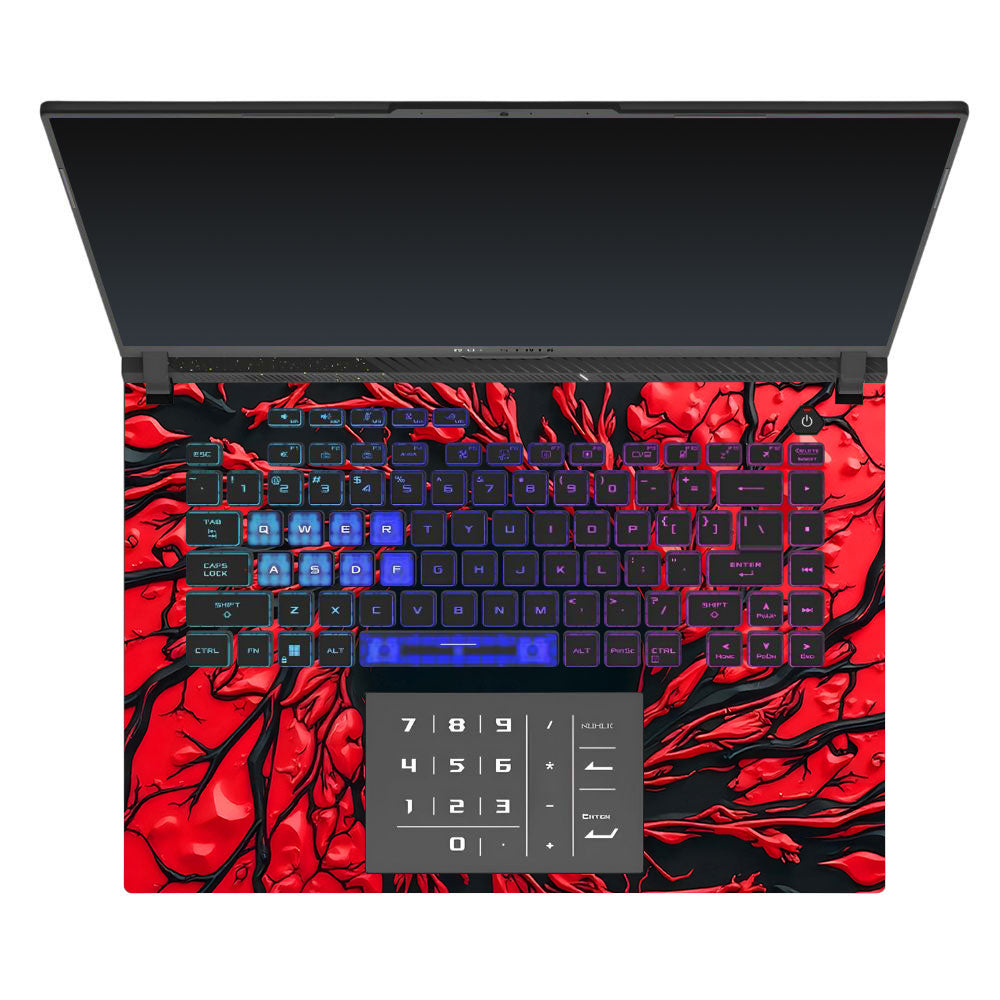 Spiderman Web Red Asus ROG Strix G16 G614J 3D Laptop Skin