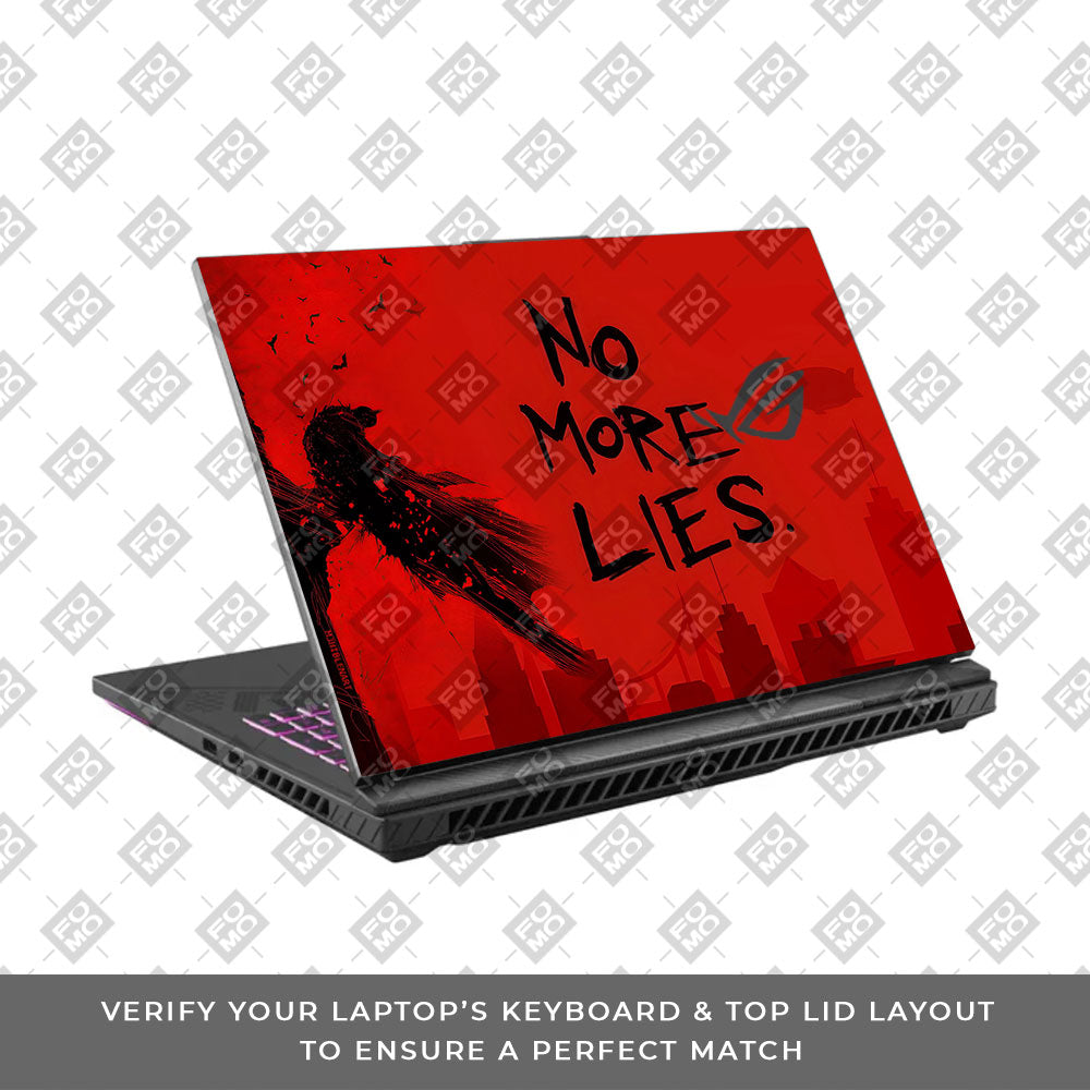 Batman No More Lies Asus ROG Strix G16 G614J 3D Laptop Skin