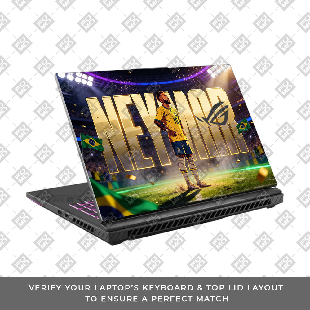 Neymar Golden Aura Asus ROG Strix G16 G614J 3D Laptop Skin