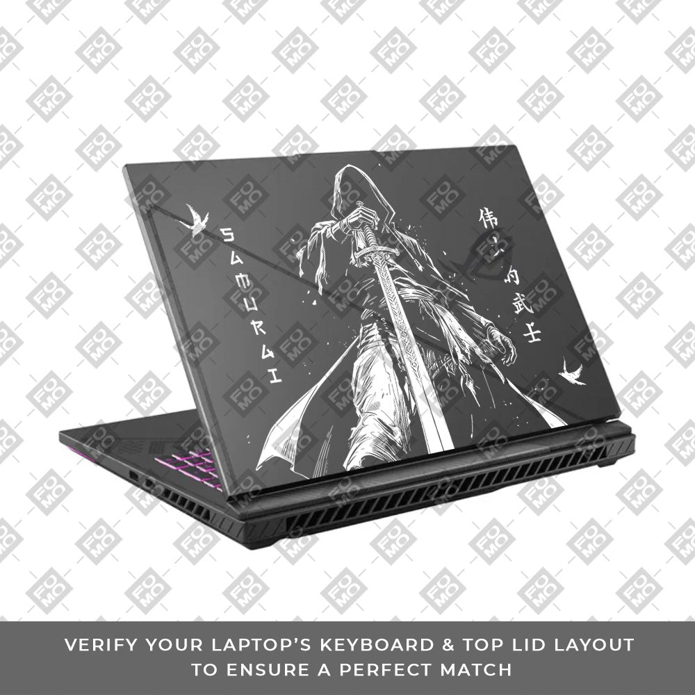 Transparent Ghost Samurai Asus ROG Strix G16 G614J Laptop Skin
