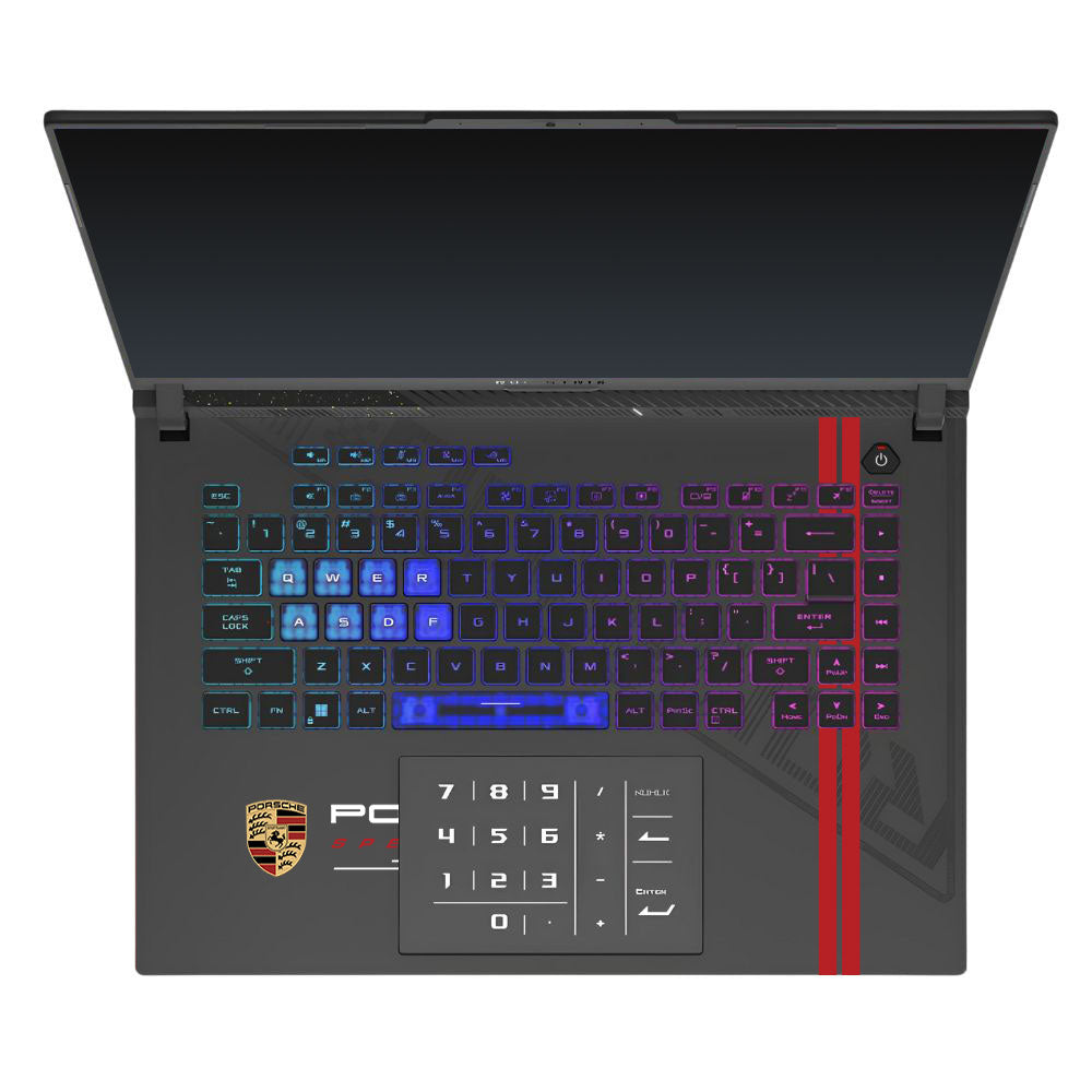 Transparent Porsche Motorsport Graphic Asus ROG Strix G16 G614J Laptop Skin