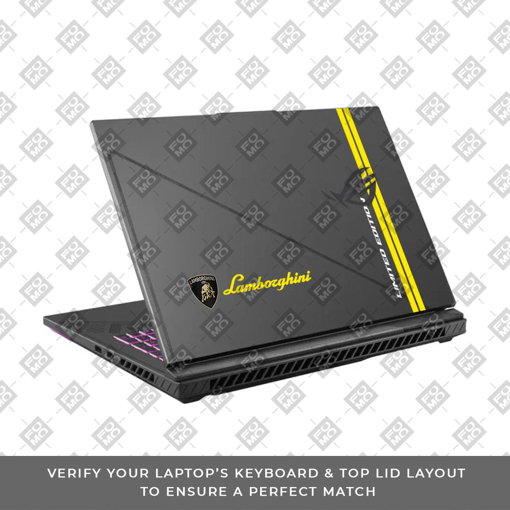 Transparent Lamborghini Limited Edition Asus ROG Strix G16 G614J Laptop Skin