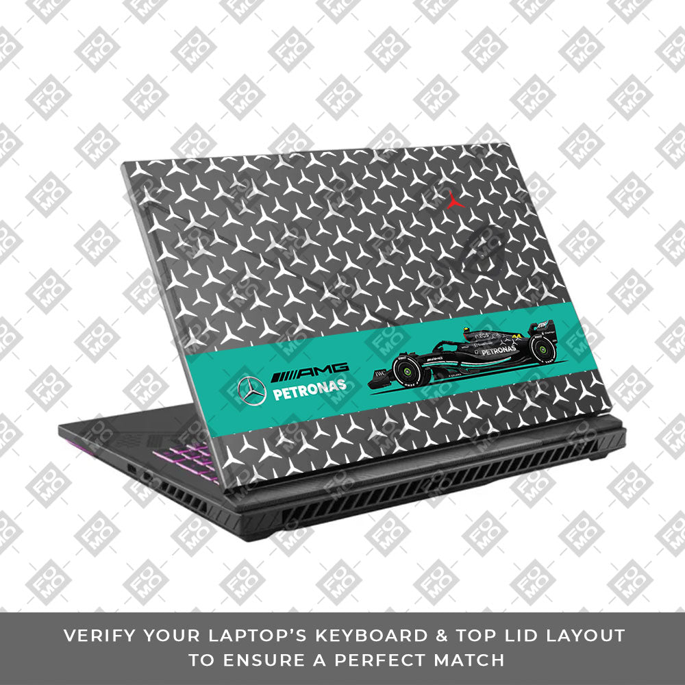 Transparent Mercedes AMG F1 Asus ROG Strix G16 G614J Laptop Skin