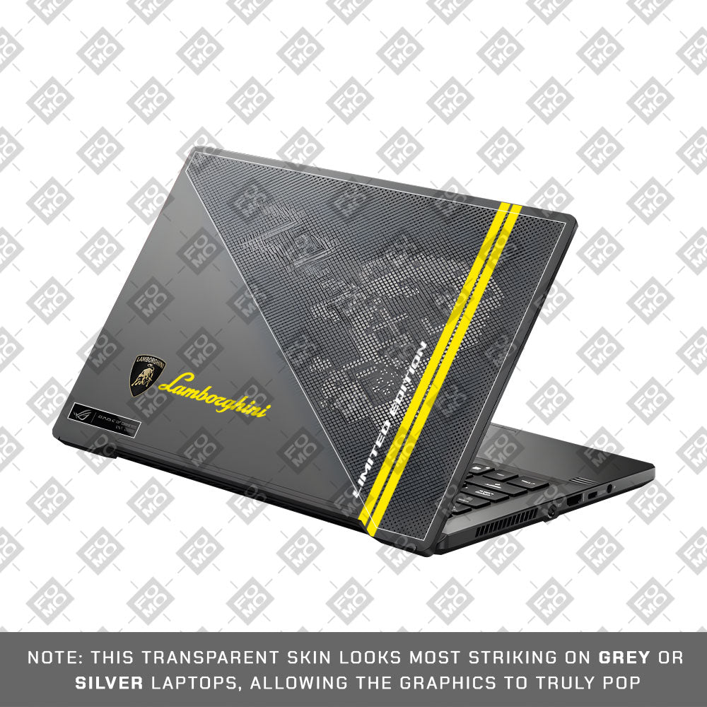Transparent Lamborghini Limited Edition Asus ROG Zephyrus G14 GA401 Laptop Skin