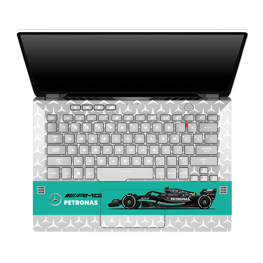 Transparent Mercedes AMG F1 Asus ROG Zephyrus G14 GA401 Laptop Skin
