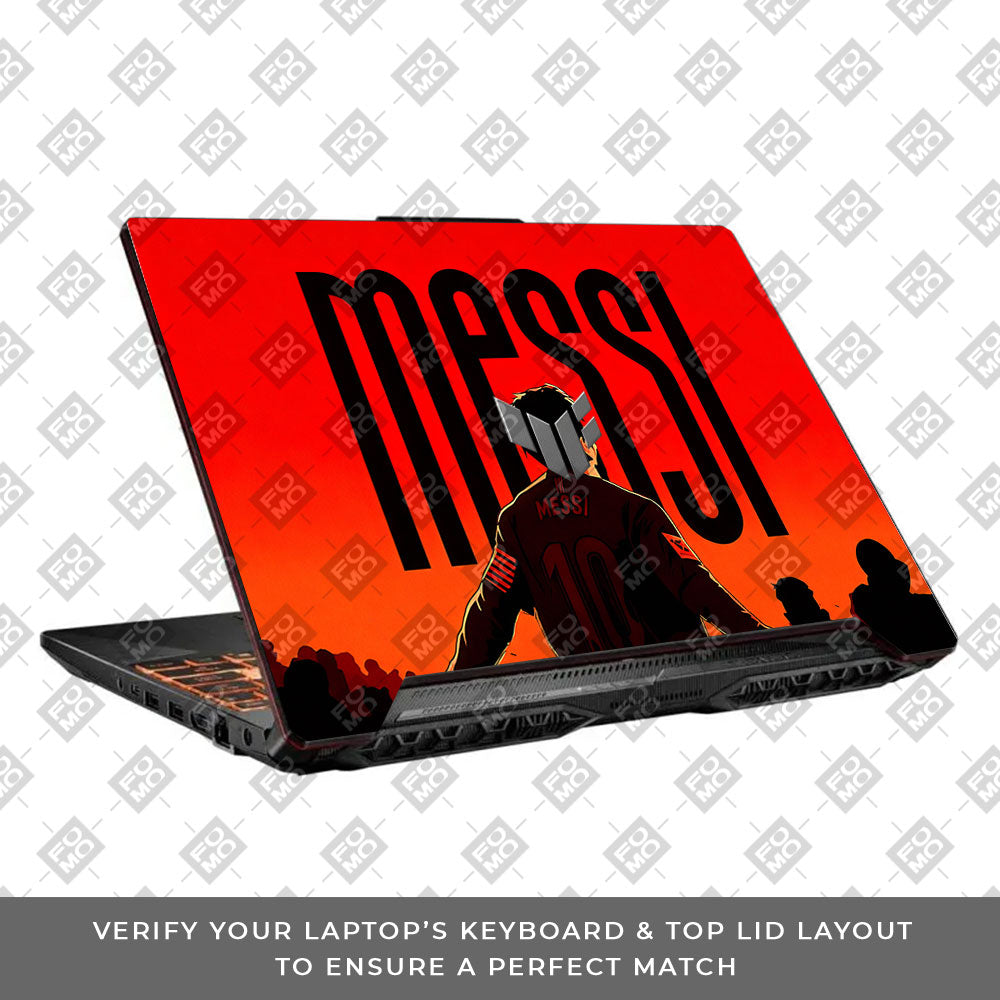 Messi Red Aura Asus TUF F15 FX506 and A15 FA506 3D Laptop Skin