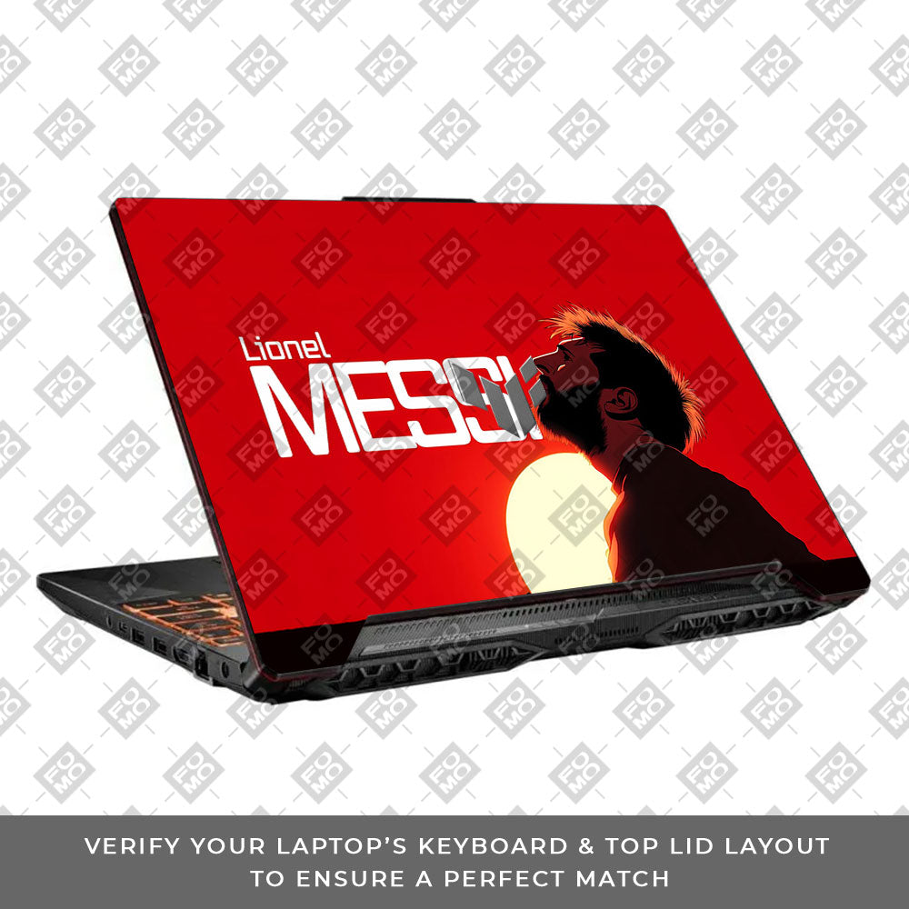 Messi Sunset Icon Asus TUF F15 FX506 and A15 FA506 3D Laptop Skin