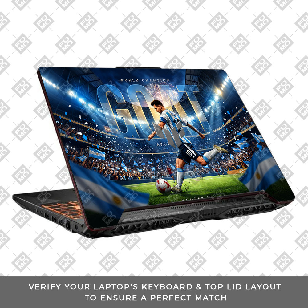 Messi World Champ Energy Asus TUF F15 FX506 and A15 FA506 3D Laptop Skin