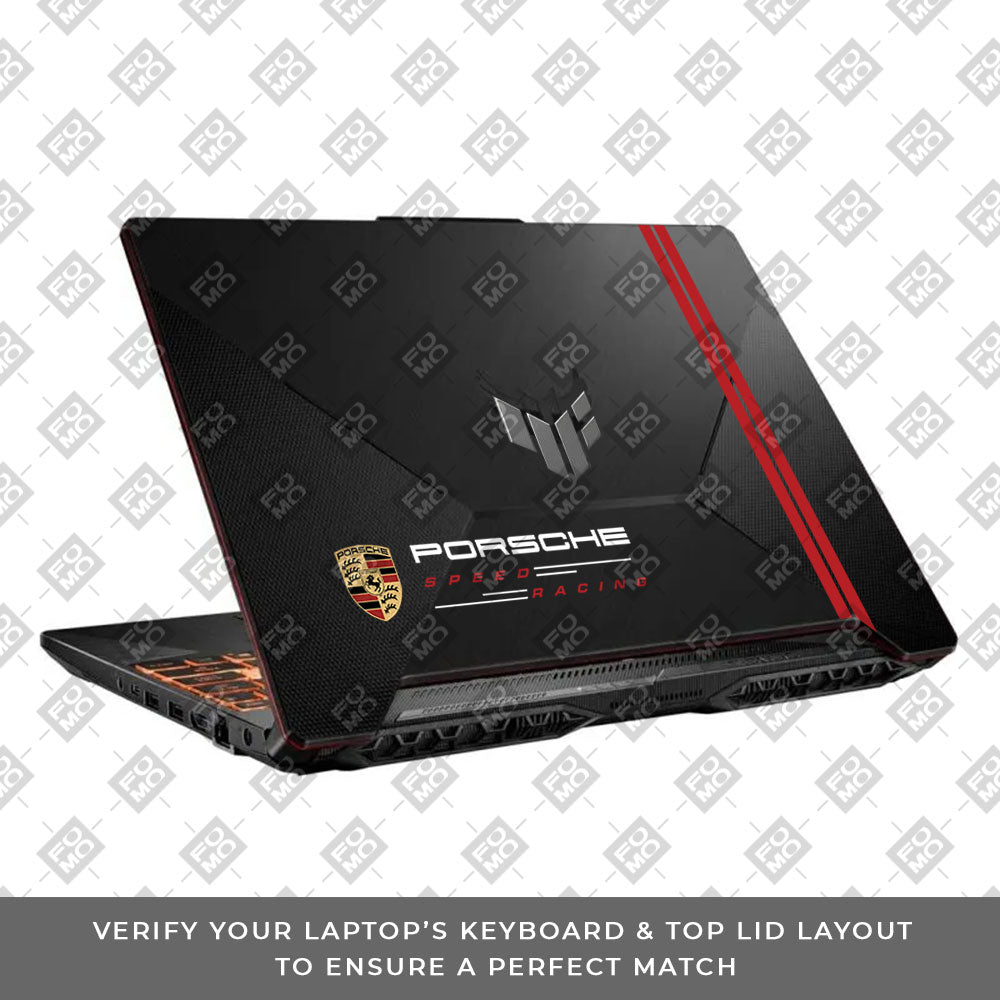 Transparent Porsche Motorsport Graphic Asus TUF F15 FX506 & A15 FA506 Laptop Skin