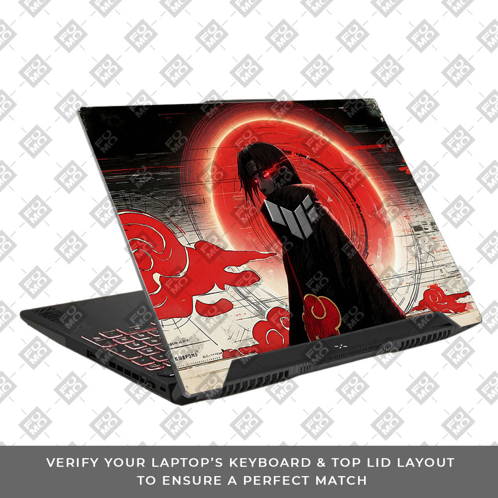 Itachi Uchiha Mark of the Akatsuki Asus TUF F15 FX507 & A15 FA507 3D Laptop Skin
