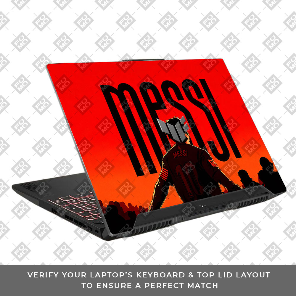Messi Red Aura Asus TUF F15 FX507 & A15 FA507 3D Laptop Skin