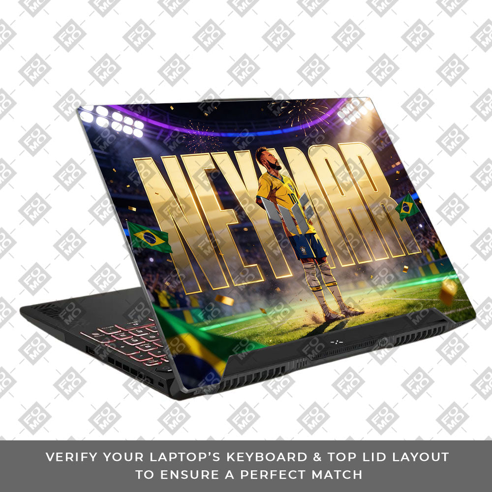 Neymar Golden Aura Asus TUF F15 FX507 & A15 FA507 3D Laptop Skin