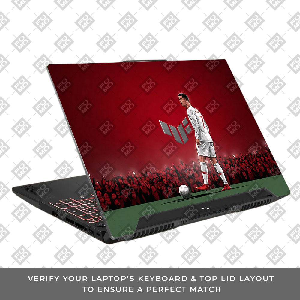 Ronaldo Cold Mode Asus TUF F15 FX507 & A15 FA507 3D Laptop Skin