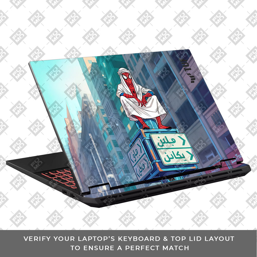 Arabian Spider Man Asus TUF Gaming A16 2025 3D Laptop Skin