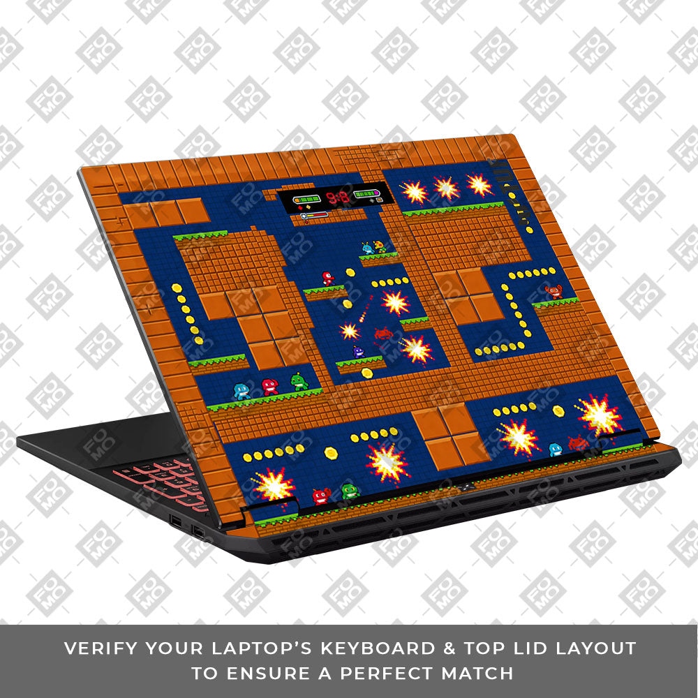 Pixelated Retro Arcade Asus TUF Gaming A16 2025 3D Laptop Skin