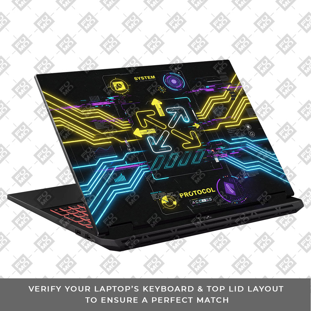 System Protocol Asus TUF Gaming A16 2025 3D Laptop Skin