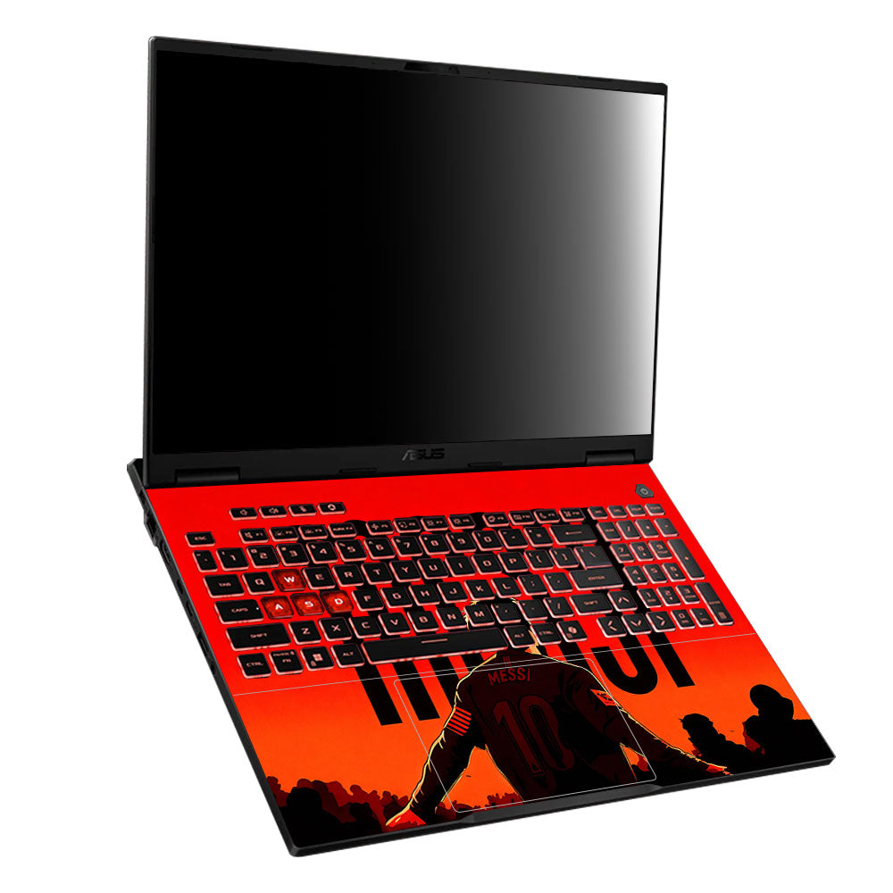 Messi Red Aura Asus TUF Gaming A16 2025 3D Laptop Skin