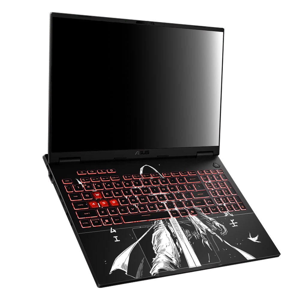 Transparent Ghost Samurai Asus TUF Gaming A16 2025 Laptop Skin
