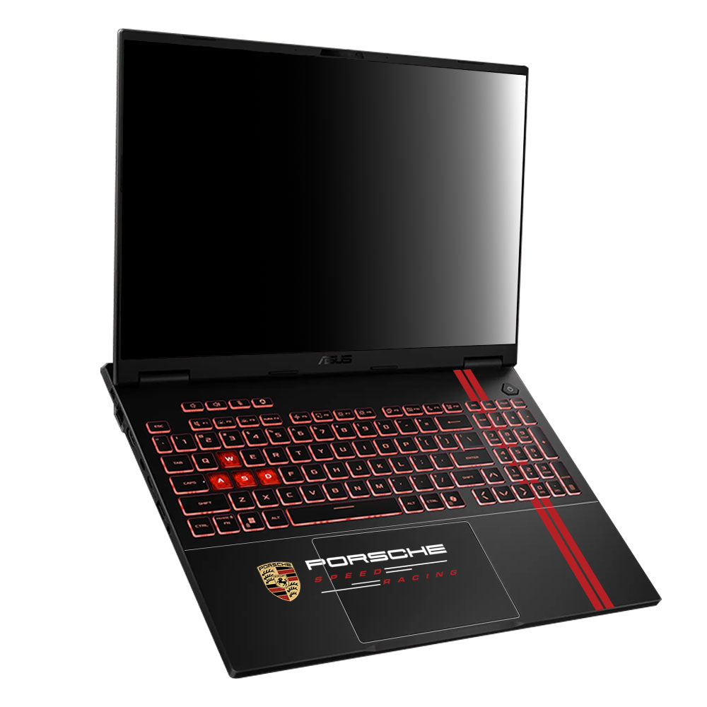 Transparent Porsche Motorsport Graphic Asus TUF Gaming A16 2025 Laptop Skin