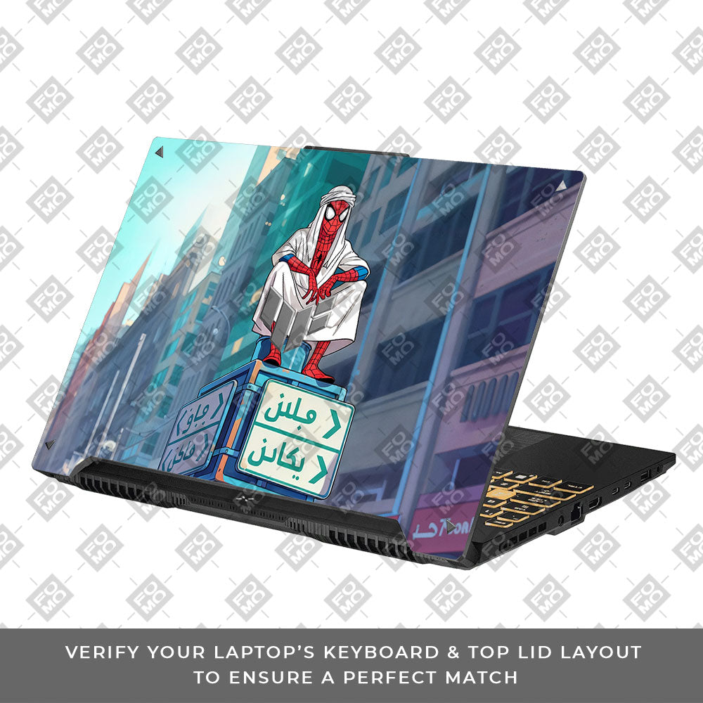 Arabian Spider Man Asus TUF Gaming F16 and TUF Gaming A16 3D Laptop Skin