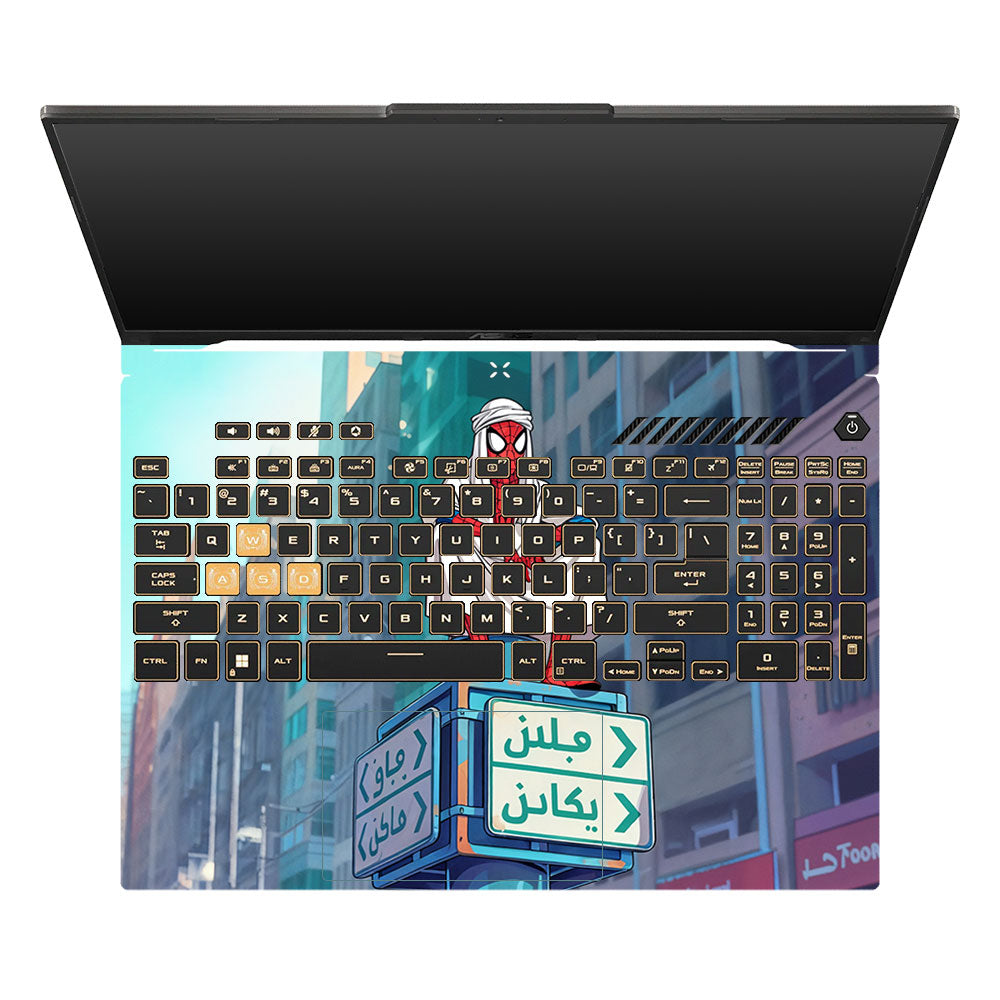 Arabian Spider Man Asus TUF Gaming F16 and TUF Gaming A16 3D Laptop Skin