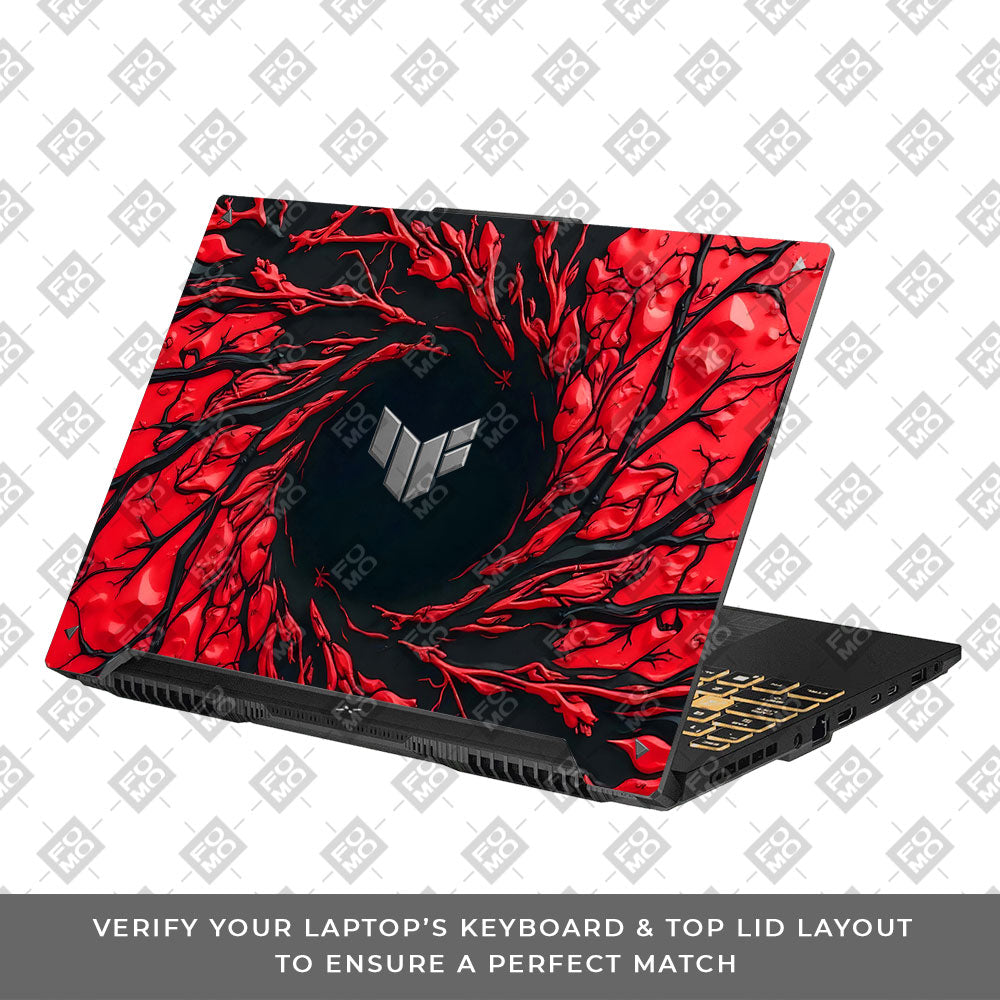 Spiderman Web Red Asus TUF Gaming F16 and TUF Gaming A16 3D Laptop Skin