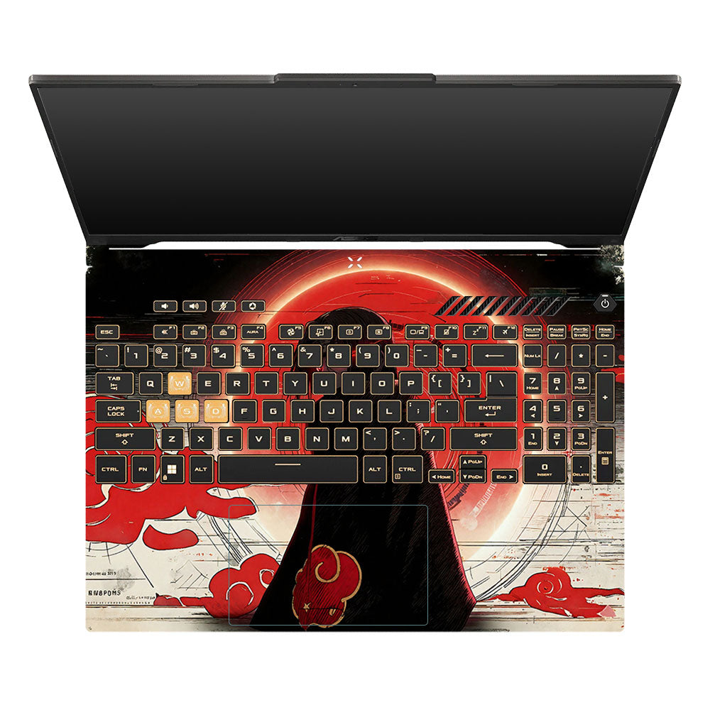Itachi Uchiha Mark of the Akatsuki Asus TUF Gaming F16 and TUF Gaming A16 3D Laptop Skin