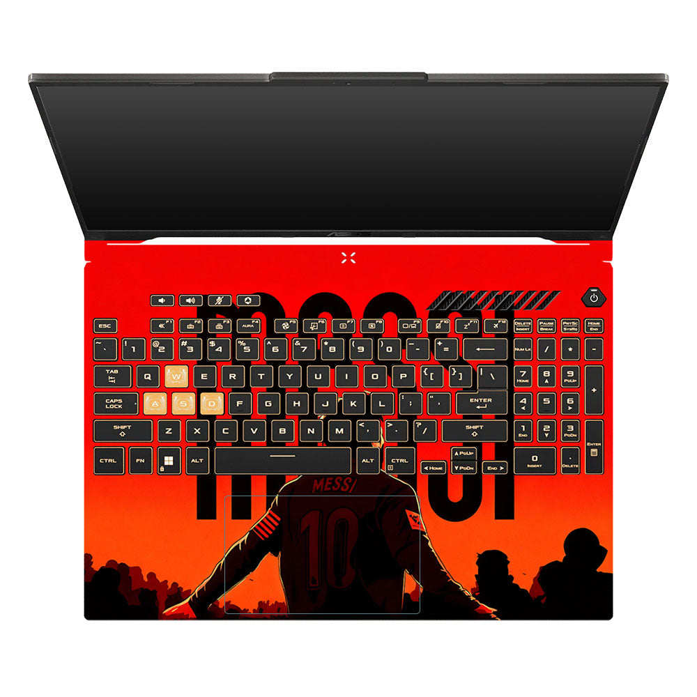 Messi Red Aura Asus TUF Gaming F16 and TUF Gaming A16 3D Laptop Skin