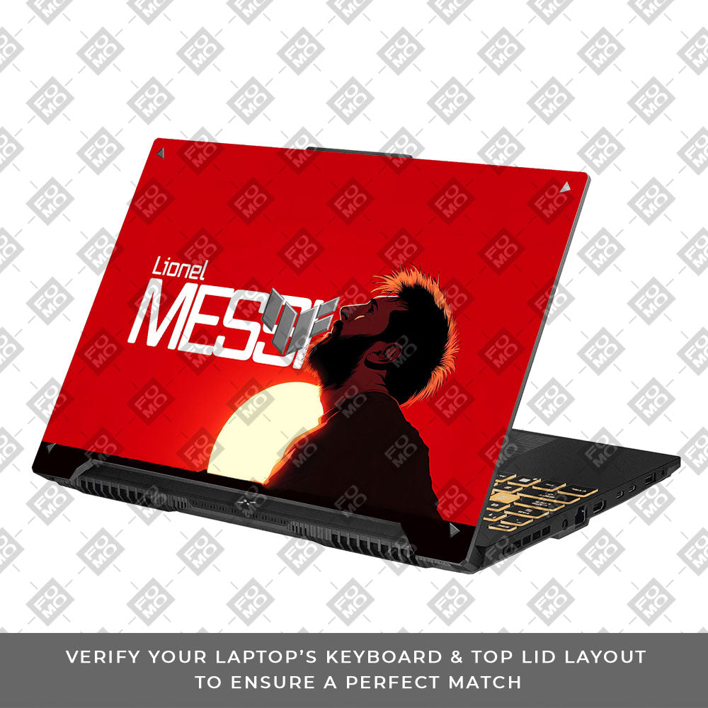 Messi Sunset Icon Asus TUF Gaming F16 and TUF Gaming A16 3D Laptop Skin