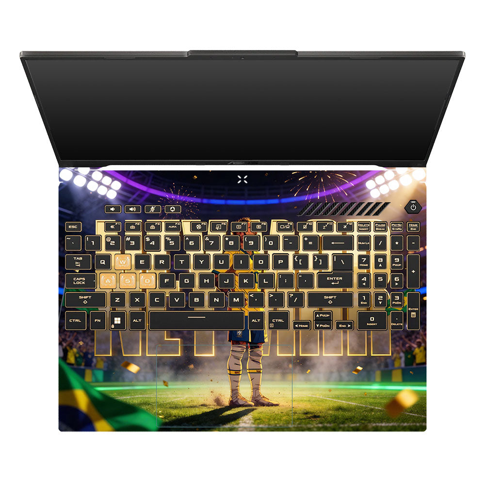 Neymar Golden Aura Asus TUF Gaming F16 and TUF Gaming A16 3D Laptop Skin