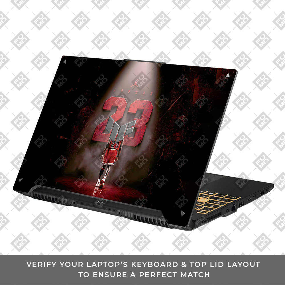 Jordan 23 Asus TUF Gaming F16 and TUF Gaming A16 3D Laptop Skin