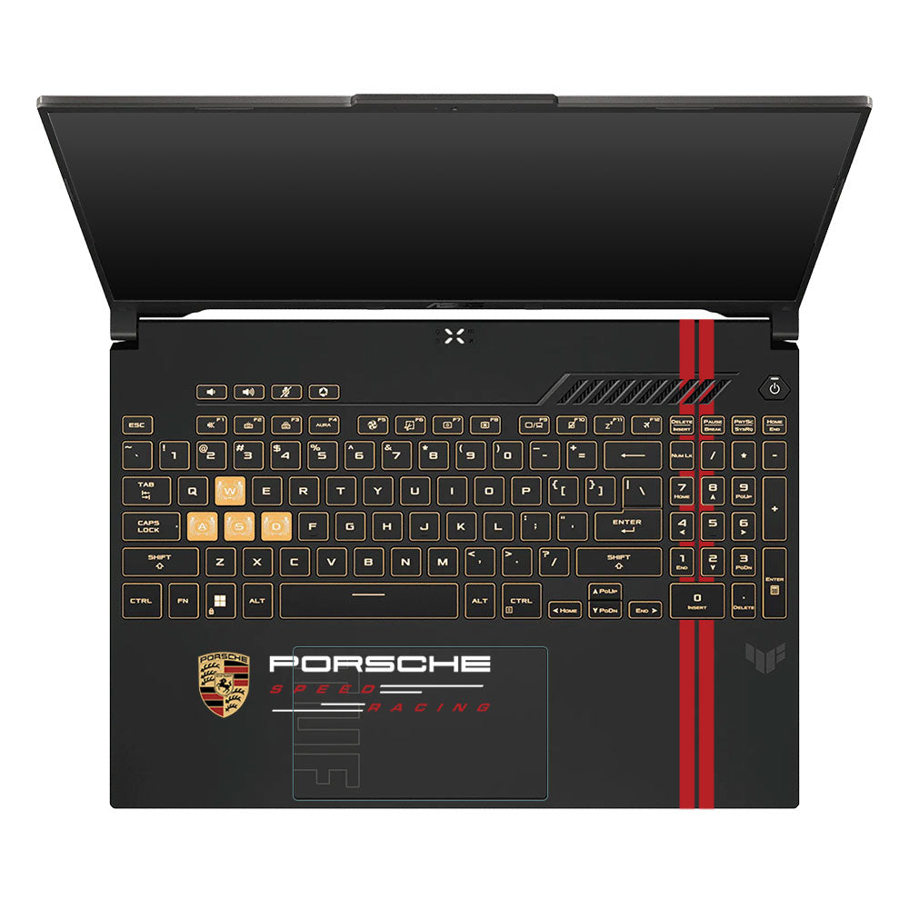 Transparent Porsche Motorsport Graphic Asus TUF Gaming F16 and TUF Gaming A16 Laptop Skin