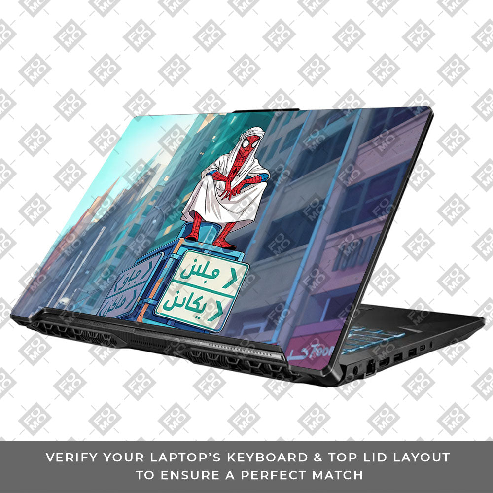 Arabian Spider Man Asus TUF Gaming F17 FX706 3D Laptop Skin
