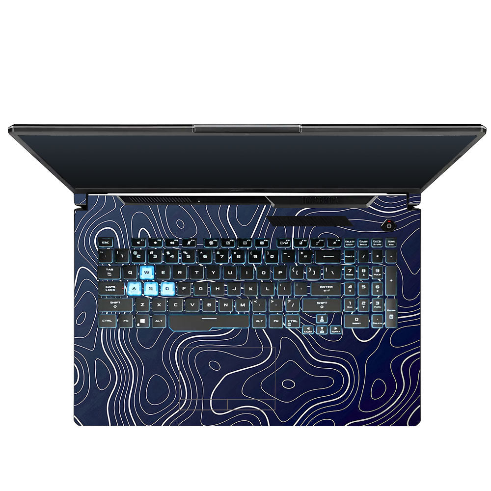 Fluid Lines Design Asus TUF Gaming F17 FX706 3D Laptop Skin