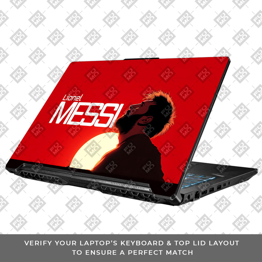 Messi Sunset Icon Asus TUF Gaming F17 FX706 3D Laptop Skin