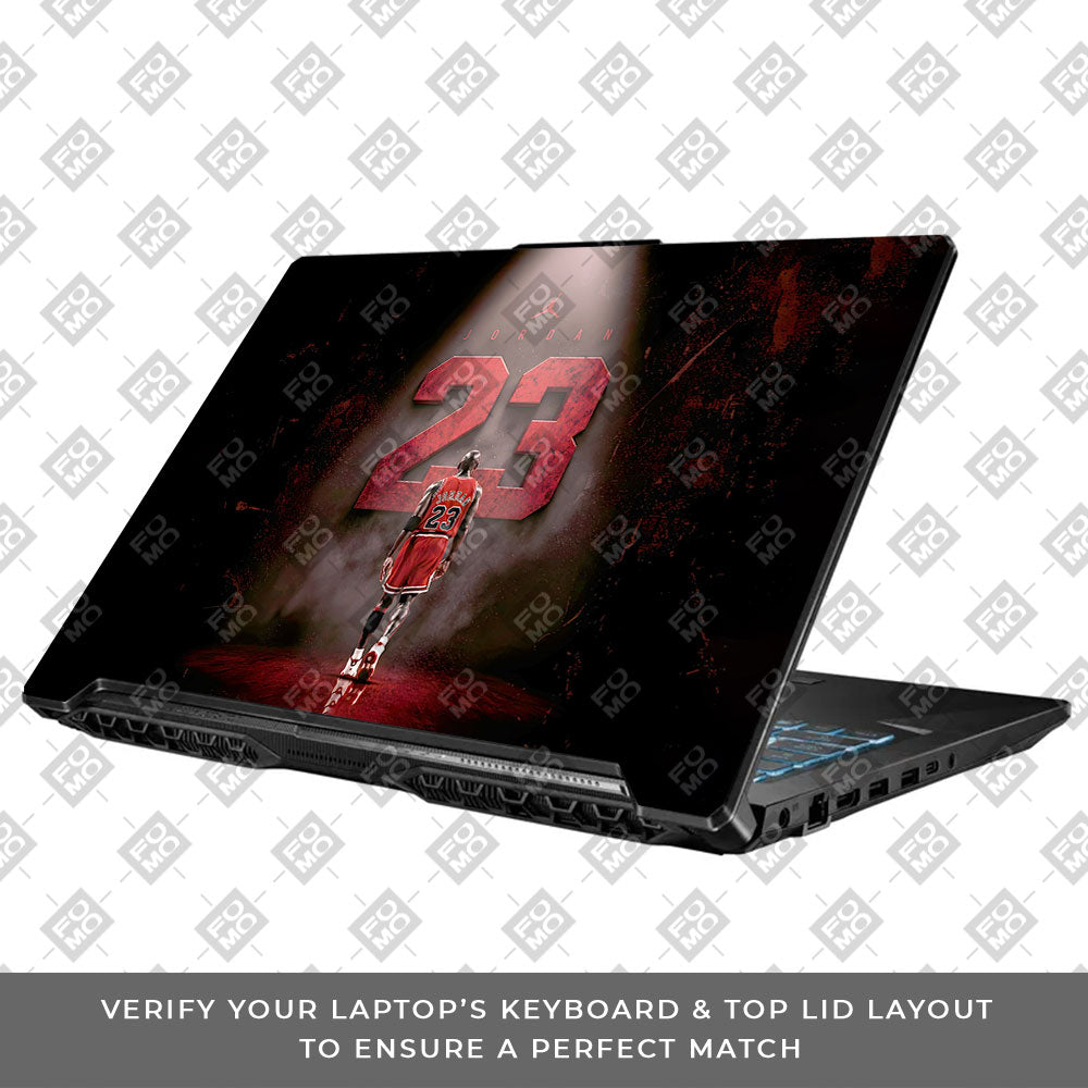 Jordan 23 Asus TUF Gaming F17 FX706 3D Laptop Skin