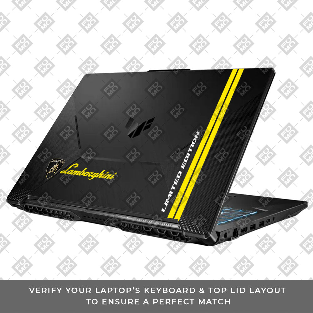 Transparent Lamborghini Limited Edition Asus TUF Gaming F17 FX706 Laptop Skin