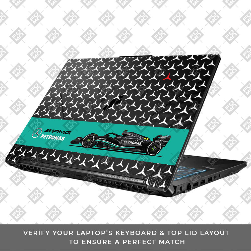 Transparent Mercedes AMG F1 Asus TUF Gaming F17 FX706 Laptop Skin