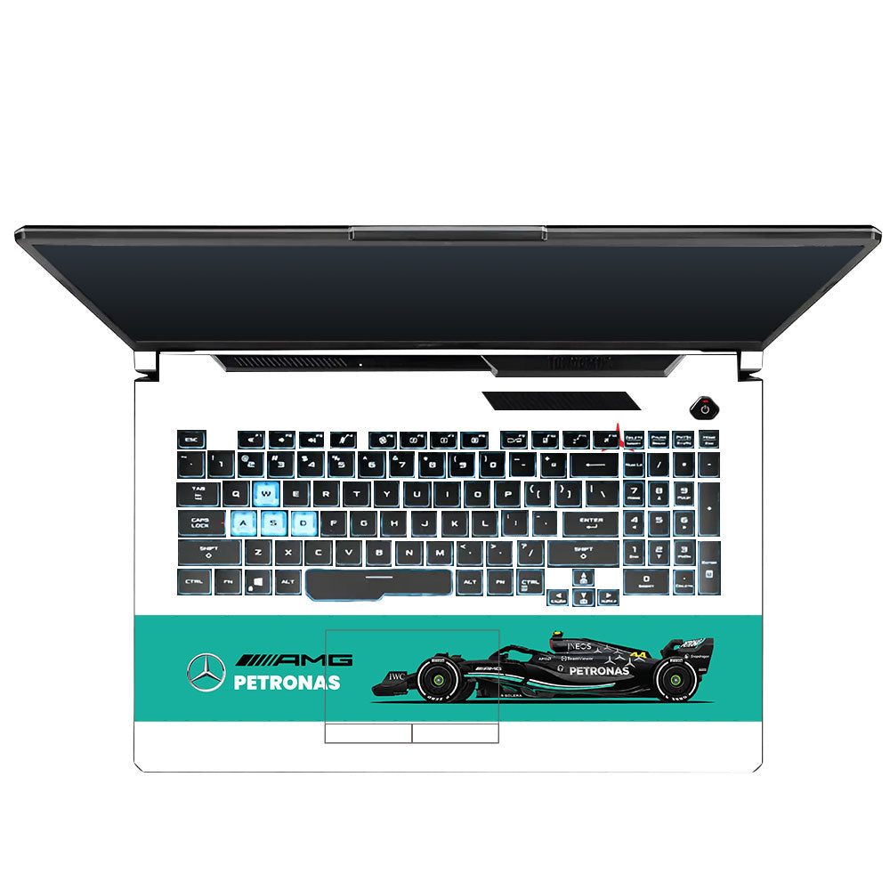 Transparent Mercedes AMG F1 Asus TUF Gaming F17 FX706 Laptop Skin