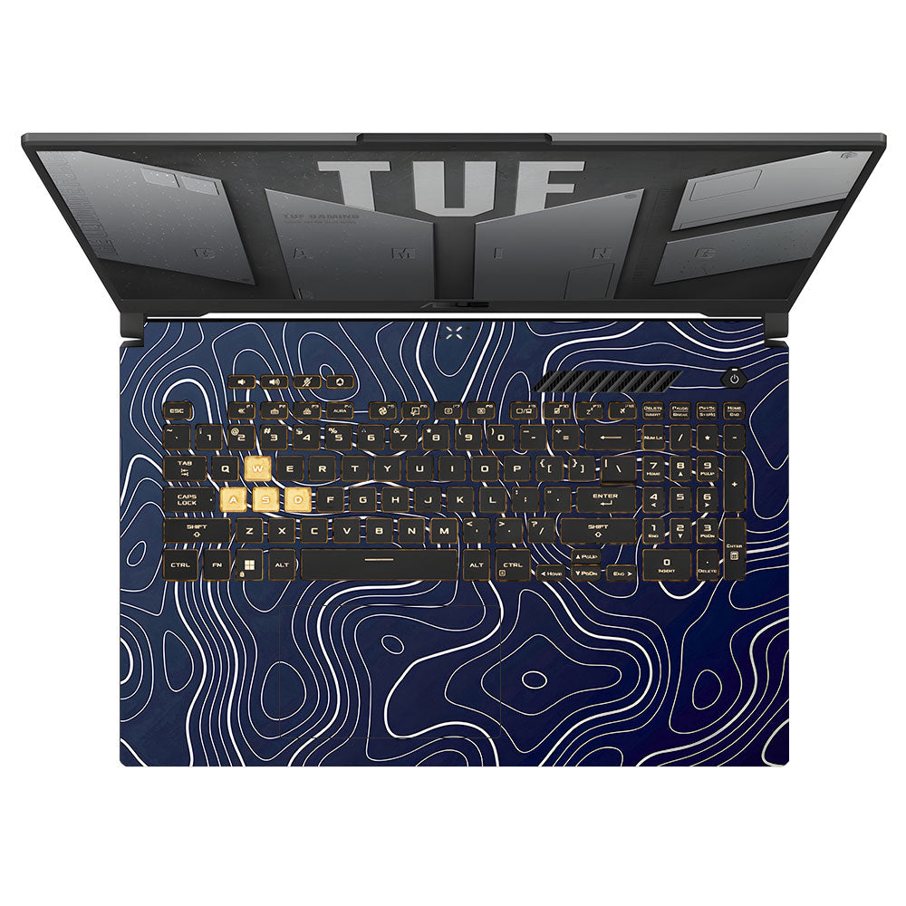 Fluid Lines Design Asus TUF Gaming F17 FX707Z 3D Laptop Skin