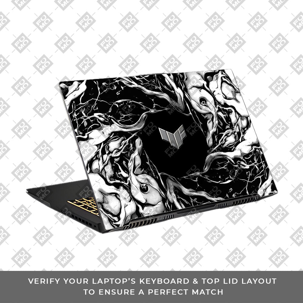 Spiderman Web Black Asus TUF Gaming F17 FX707Z 3D Laptop Skin