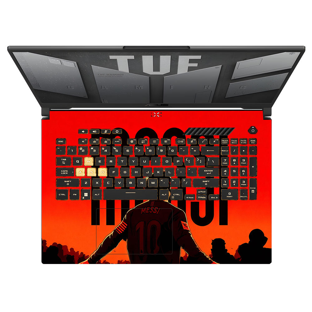 Messi Red Aura Asus TUF Gaming F17 FX707Z 3D Laptop Skin