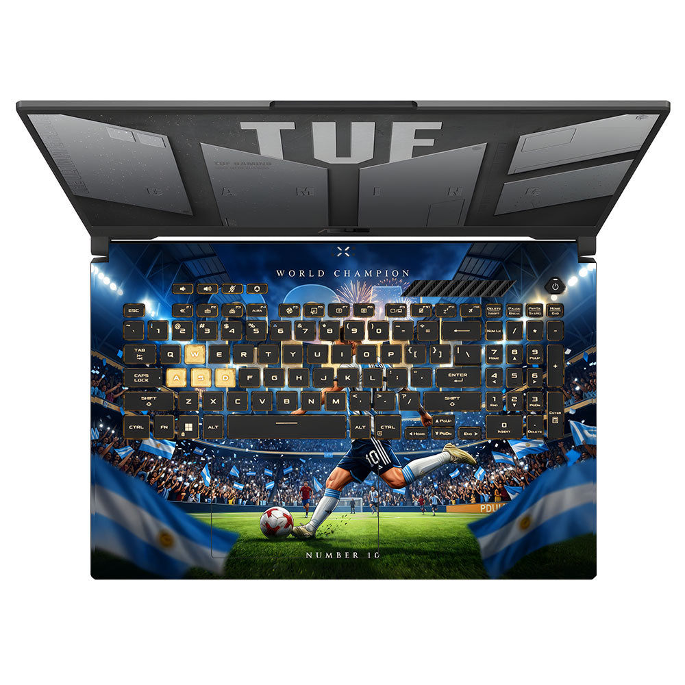 Messi World Champ Energy Asus TUF Gaming F17 FX707Z 3D Laptop Skin