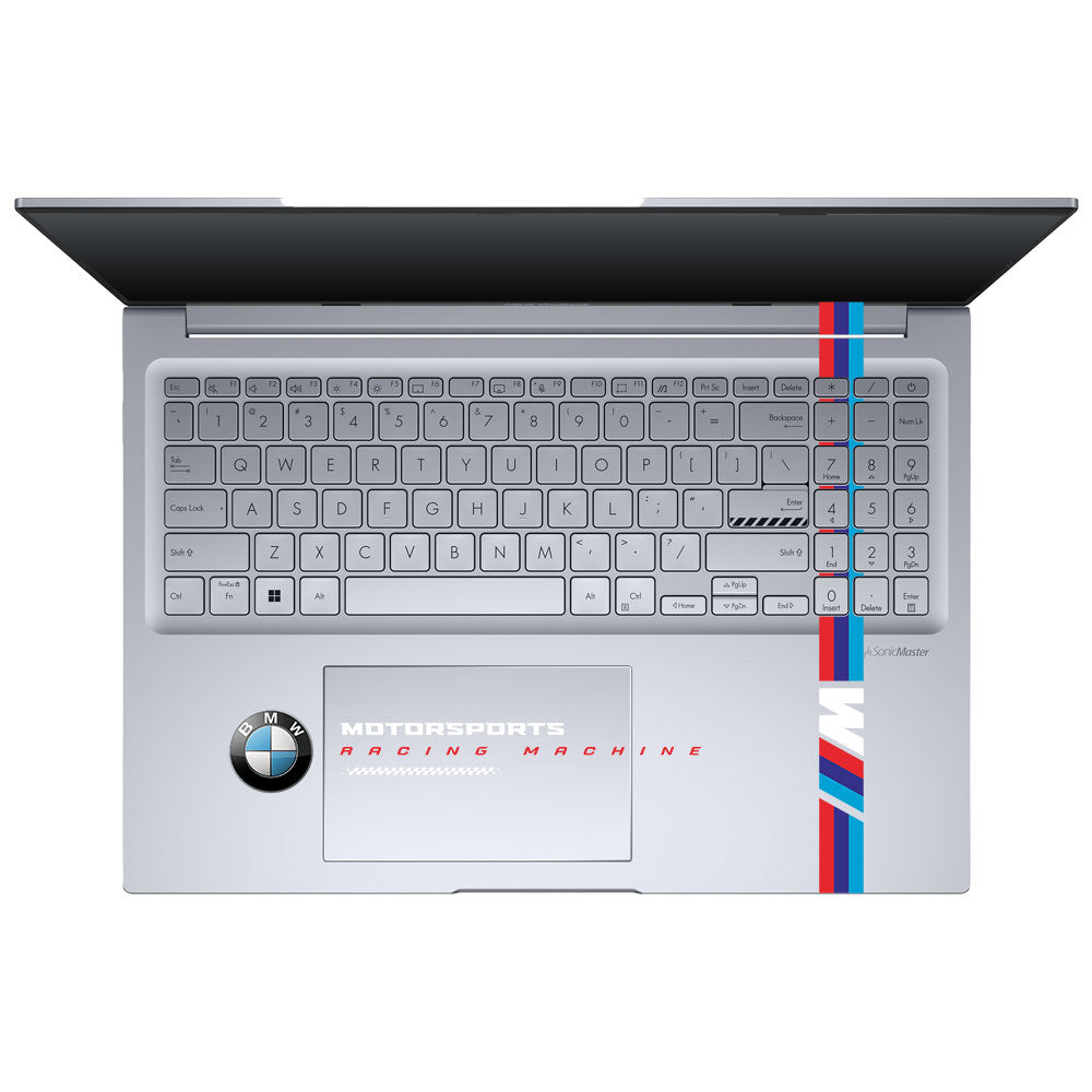 Transparent BMW Racing Graphic Asus Vivobook 16X K3605 Laptop Skin