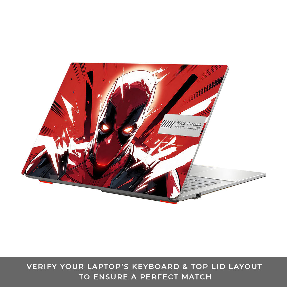 Deadpool Red Fury Asus Vivobook Go 14 E1404 3D Laptop Skin