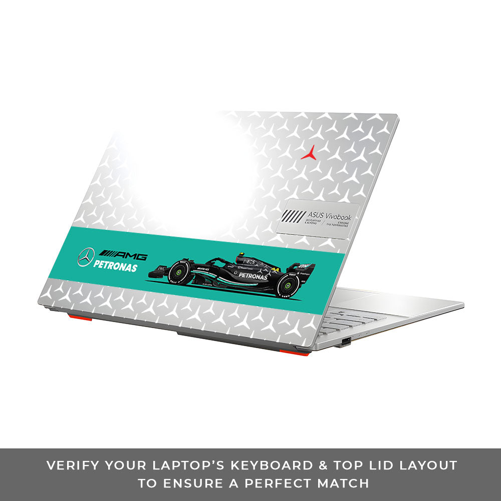Transparent Mercedes AMG F1 Asus Vivobook 16X M1603QA Laptop Skin